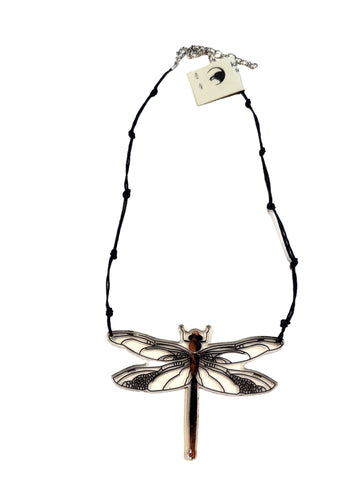 Black Dragonfly Necklace