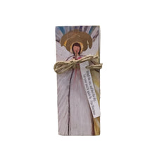 Small Wood Block Angel " Smell the sea.."