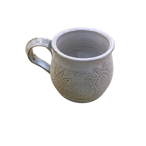 Mug With Sun Motif -White