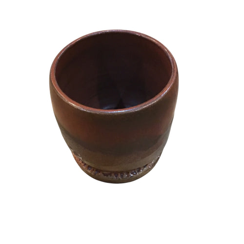 Rust Vase Double Belly