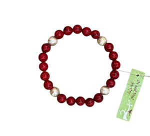 Small Red and Gold Bracelet