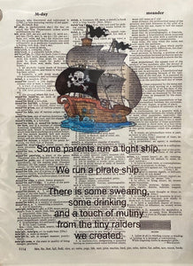 Dictionary Art Print - Some Parents Run a Tight Ship