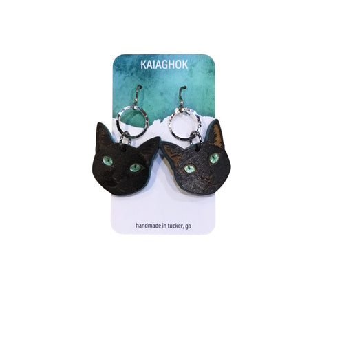 Cat Earrings - Black