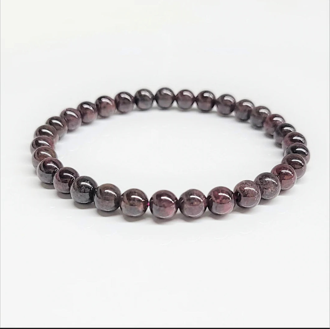 Garnet Bracelet--6 mm