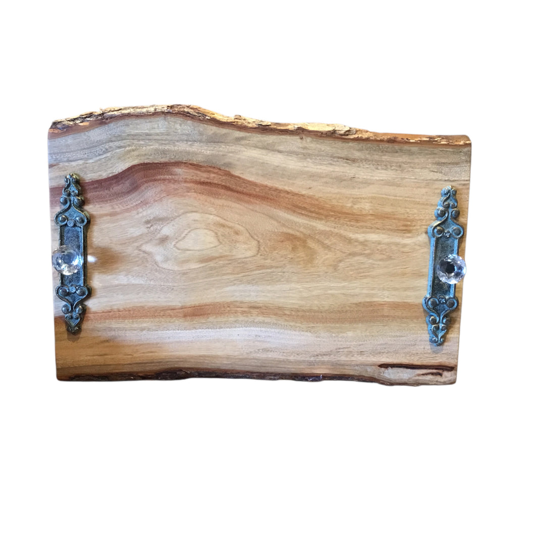 Camphor Wood Live Edge w/Bark Charcuterie Board