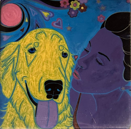 Golden and Girl Coaster