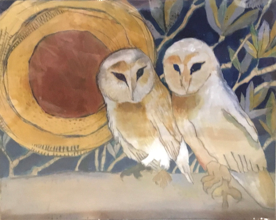 Copper moon barn owl
