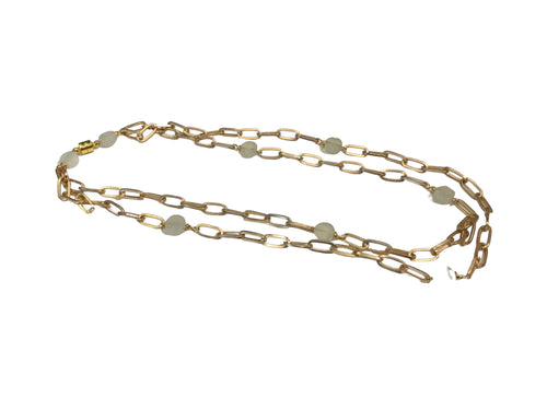 Gold Matte Paperclip Chain (Jade)
