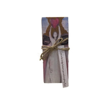 Small Wood Block Angel " Love is the bridge.."