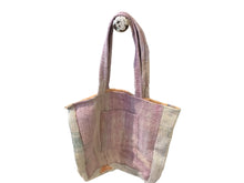 Kantha pocket tote bag/ recycled cotton unique