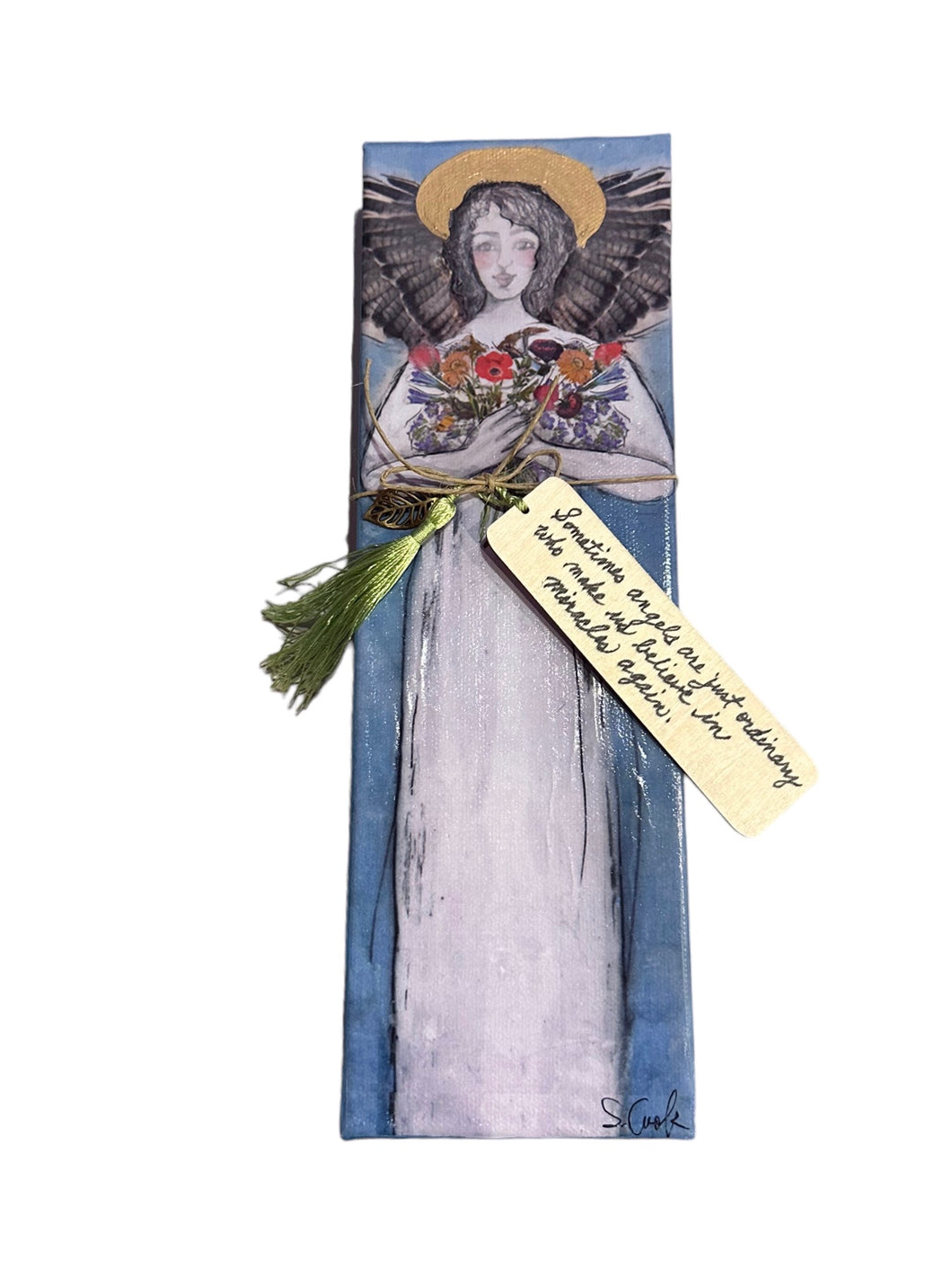 Canvas Angel with Bookmark 