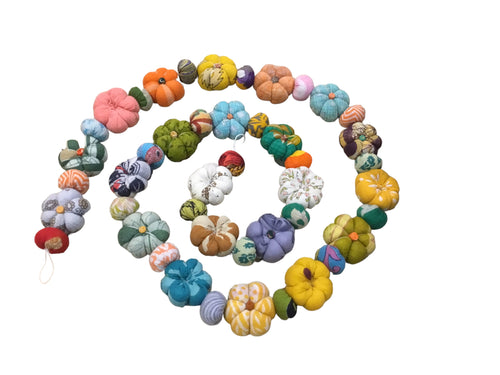Mini saree pumpkin bead garland