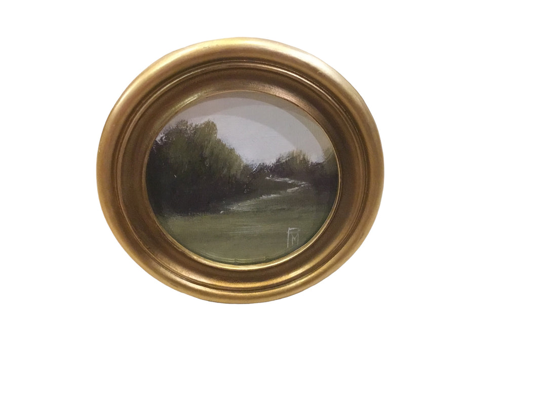 Round gold frame (Landscape)