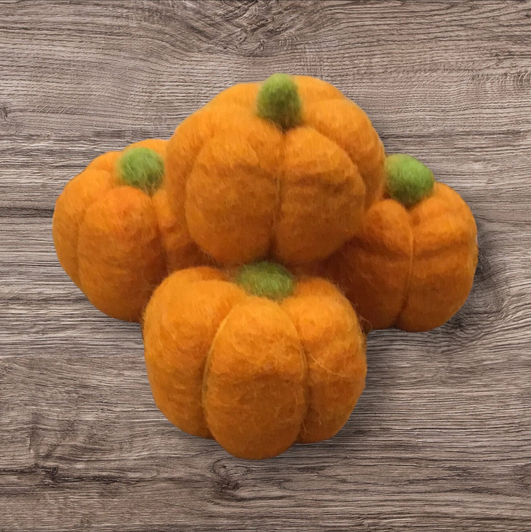 Felt Pumpkins-Light Orange