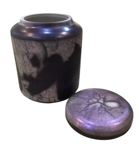 Raku Urn - Purple