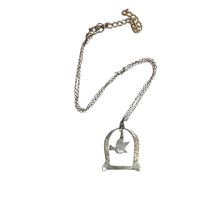 Silver Bird on Stand Necklace