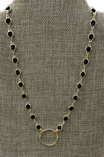 Nataly Black on Gold Choker