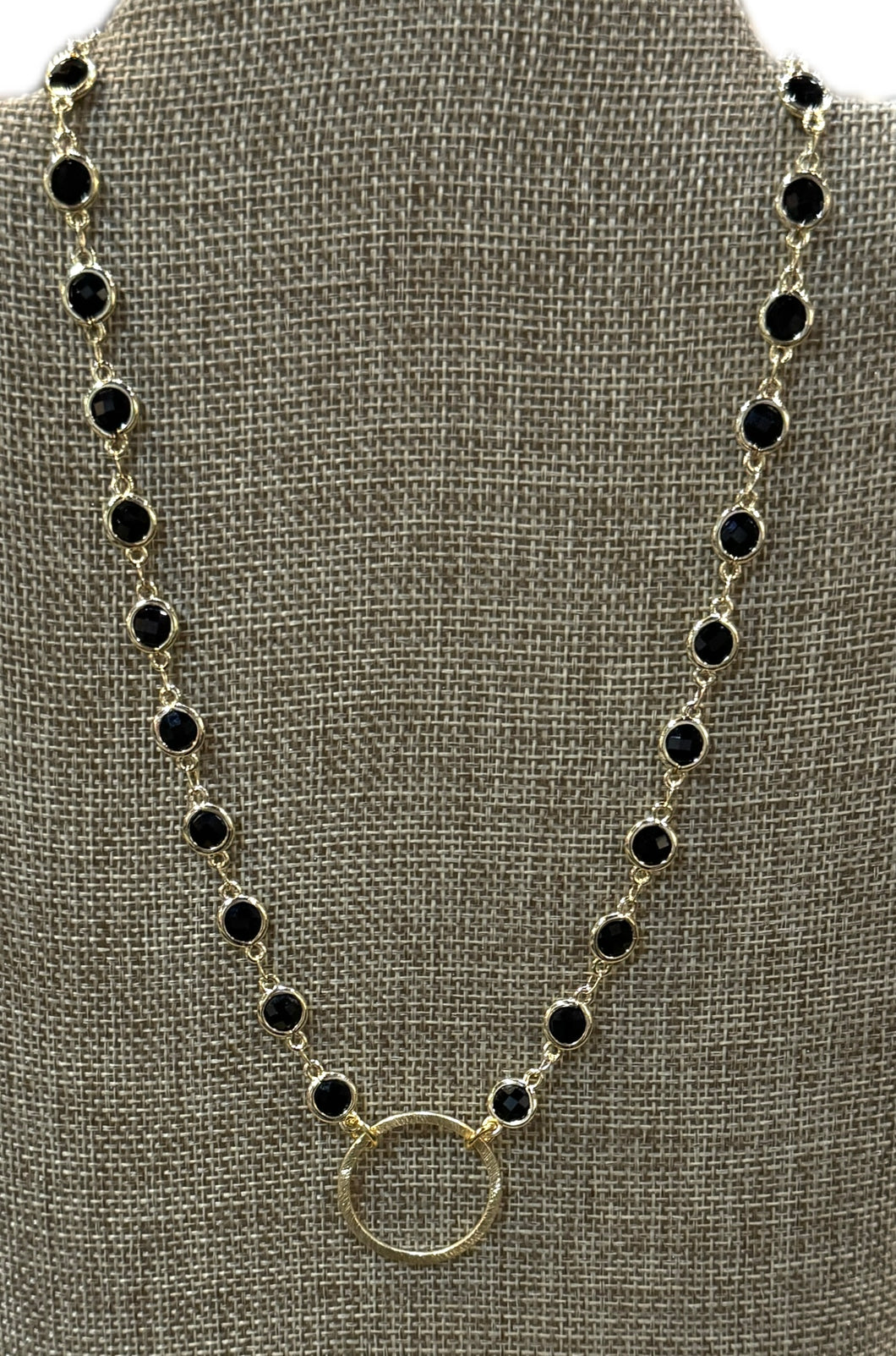 Nataly Black on Gold Choker