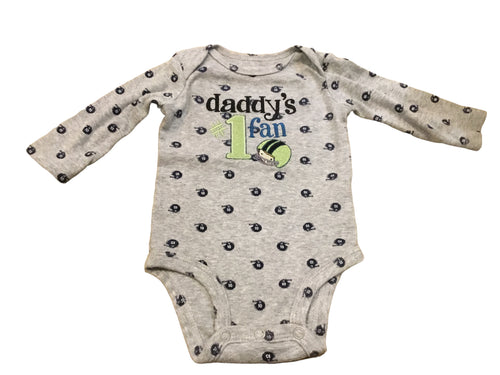 3M- daddy's #1 fan onesie