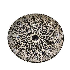 Caffeinated Spider Black and White Serving Bowl