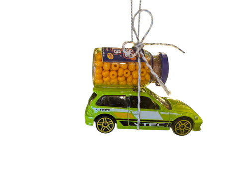 Cheese Balls on Honda Civic Ornament