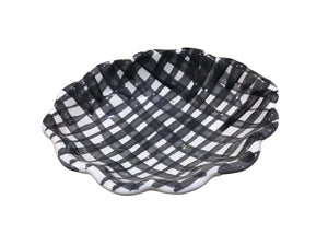 Black and White Plaid Dish