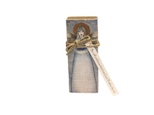 Small Wood Block Angel " Be still and know.."