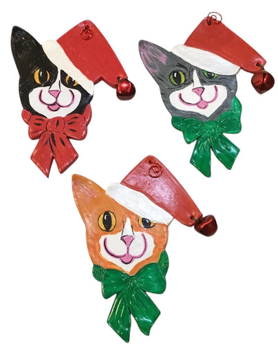 Santa Cat Ornaments (Large)