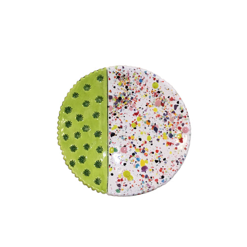 Round Splatter/Green Trinket Dish