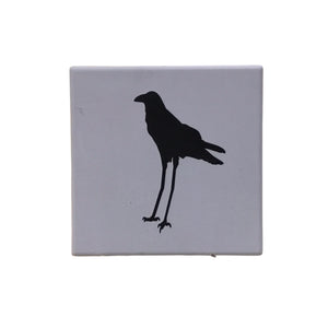 Tall Crow Ceramic Coaster