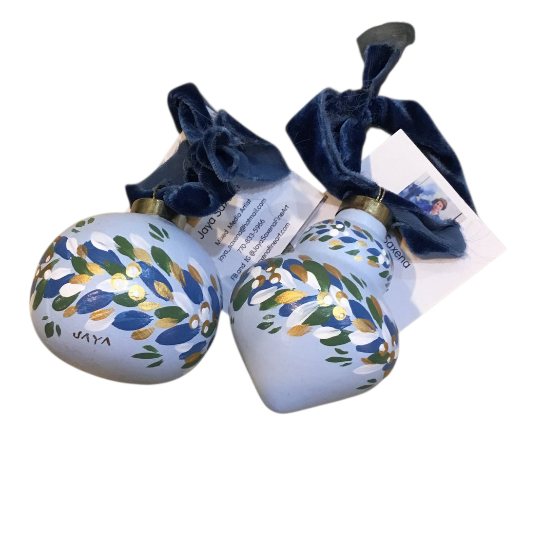 Blue Ceramic Hand-painted Ornament