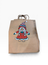 Hand-painted Christmas Gift Bag - Medium