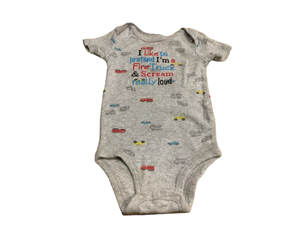 6-9M - I like to pretend I'm a fire truck & scream really loud onesie