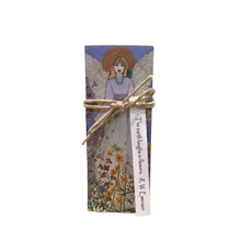 Small Wood Block Angel " The earth laughs.."