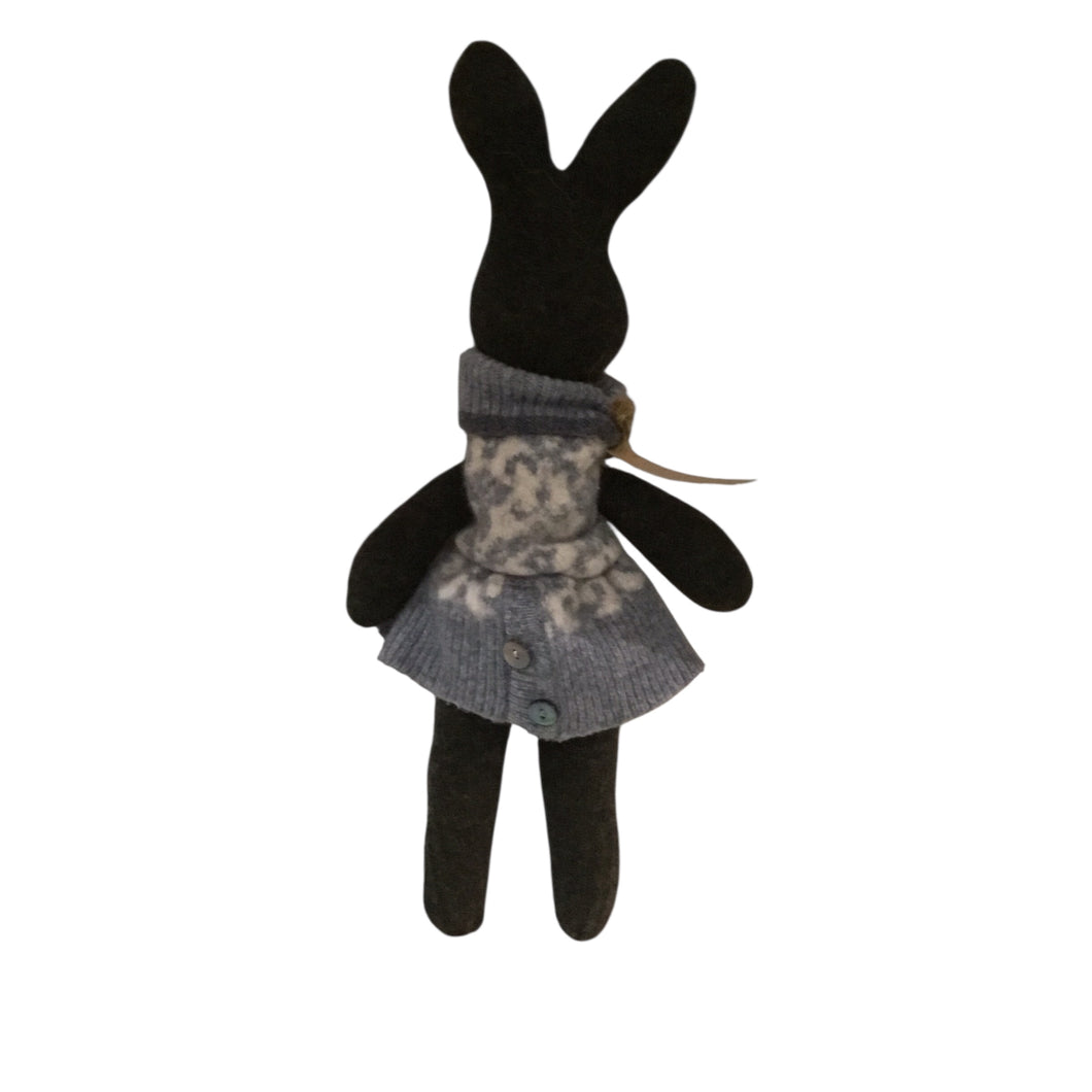 Brown Rabbit in Grey Jumper