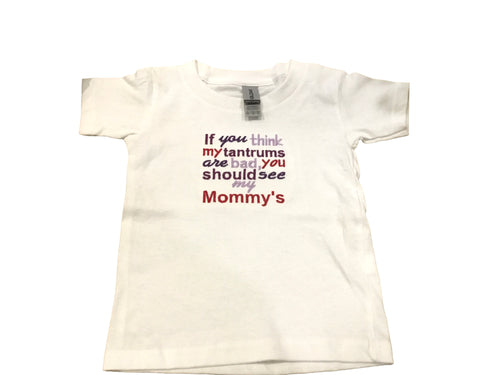 2T white t shirt - Tantrums