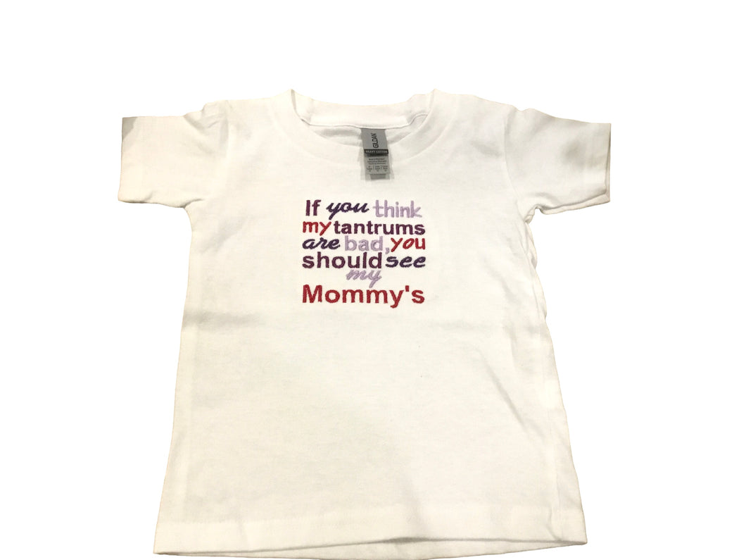 2T white t shirt - Tantrums