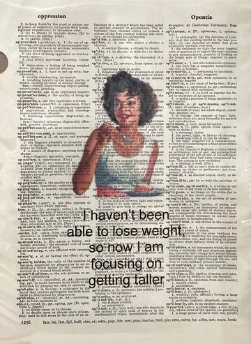 Dictionary Art Print - I Haven't Been Able To Lose Weight