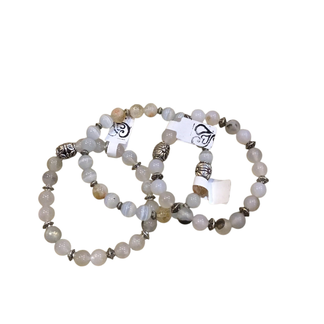 Bead Bracelet - Medium Grey