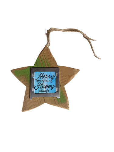 Star Ornament-Merry Everything Happy Always
