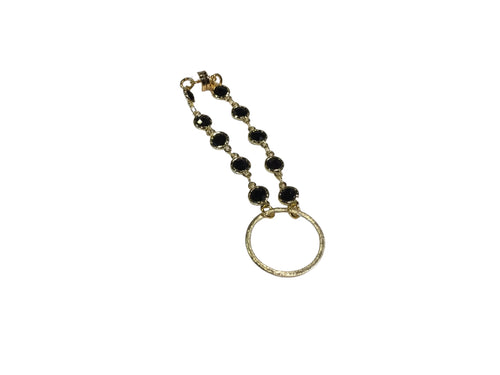 Black Crystal + Gold Nataly Bracelet
