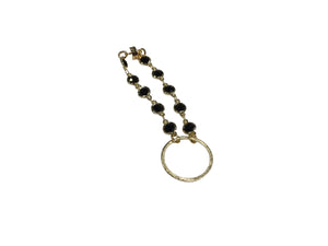 Black Crystal + Gold Nataly Bracelet