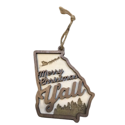 Georgia Merry Christmas Ya'll - Ornament