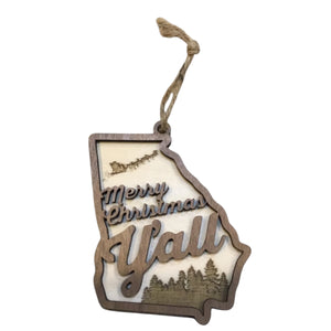 Georgia Merry Christmas Ya'll - Ornament