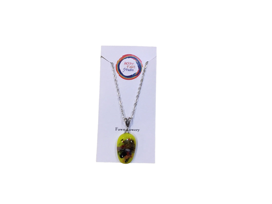 Fused glass necklace