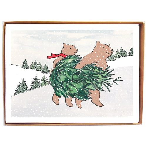 Bears Carrying Tree- Box of 8