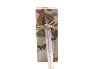Small Wood Block Angel "Go Confidently In The Direction Of Your Dreams"