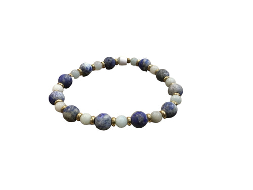 Lapis and Aquamarine Bracelet