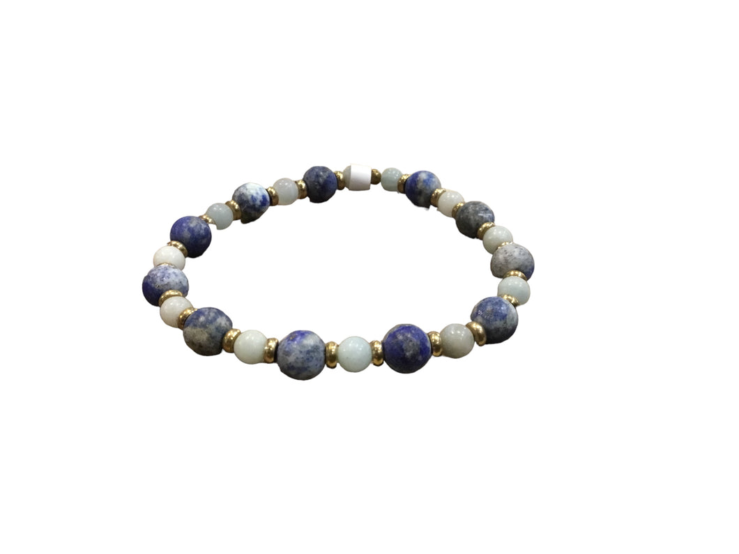 Lapis and Aquamarine Bracelet
