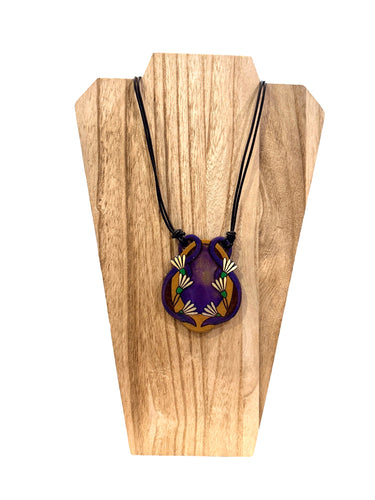 Art Nouveau Fairy Portal Necklace--Purple